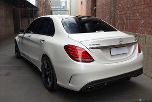 Задний бампер под диффузор (AMG C63-designs 2014-2021) для Mercedes C-сlass W205